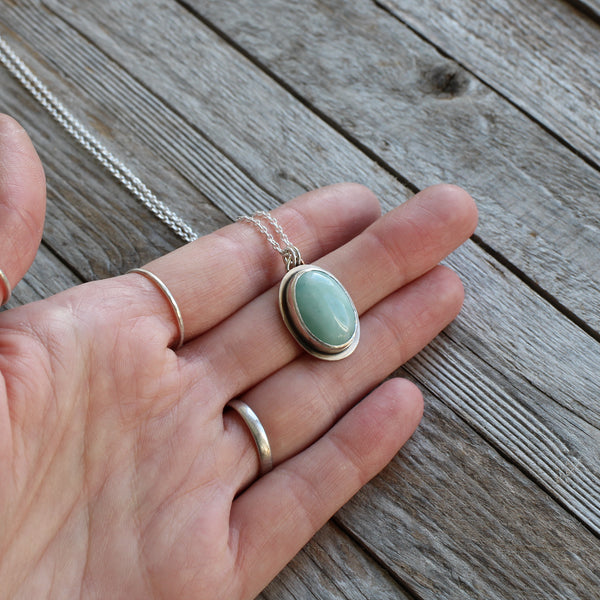 Amazonite and Silver Limited Edition Pendant
