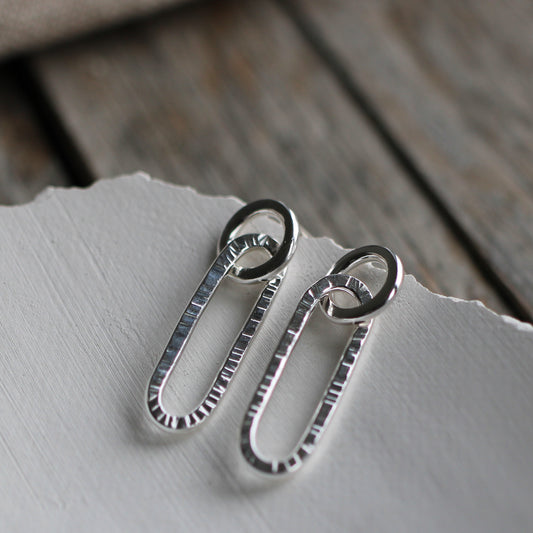 Silver Links drop earrings 