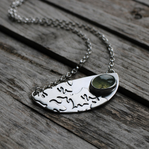 Prehnite Lichen limited edition necklace