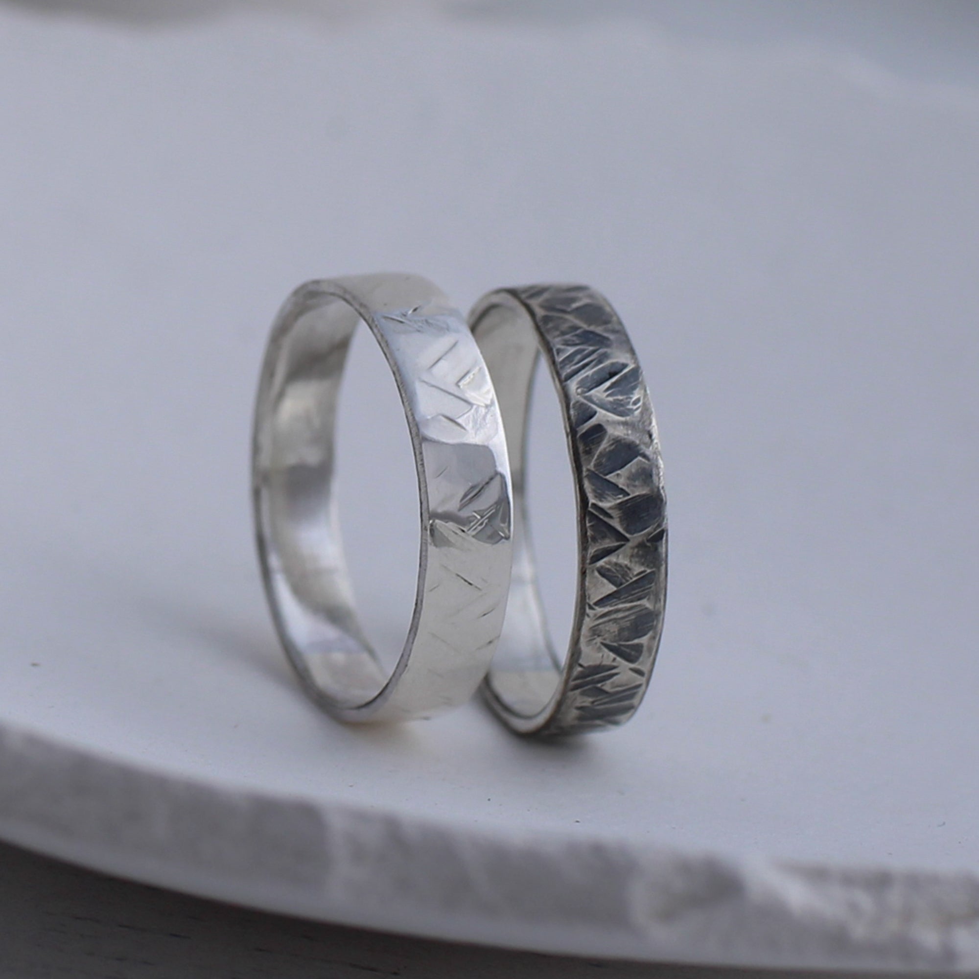 Texture Silver Ring MONOLITH TEXTURED SILVER RING — Lucy Spink