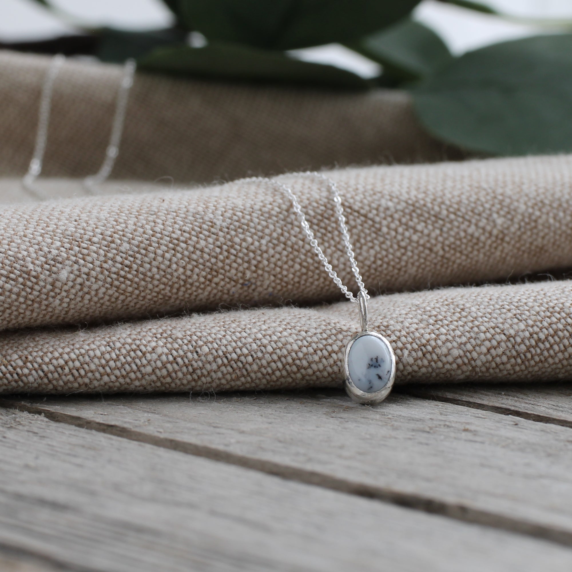 Tiny Dendritic Opal Necklace - Limited Edition