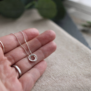 Silver tiny Link Necklace, Handmade sterling silver necklace, friendship necklace